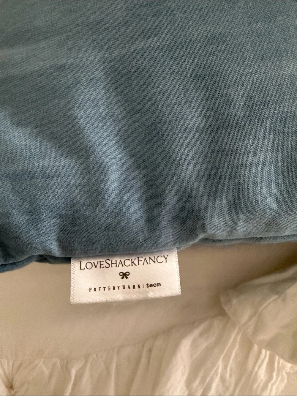 LoveShack Fancy Oversized Bow Pillow Pottery Barn teen